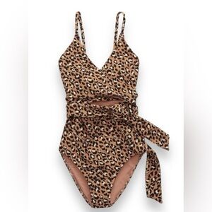 Aerie Leopard Full coverage one piece swimsuit